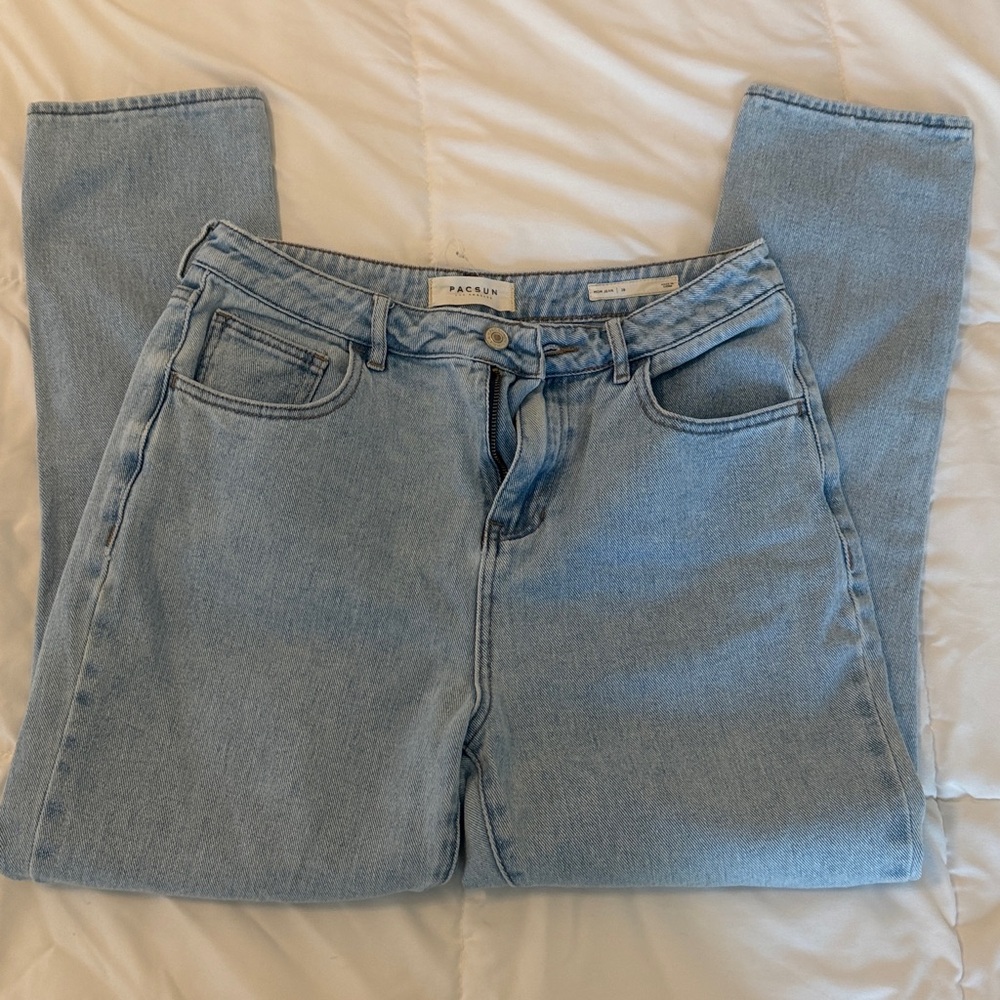 Pacsun Mom Jean Light Blue Denim Straight